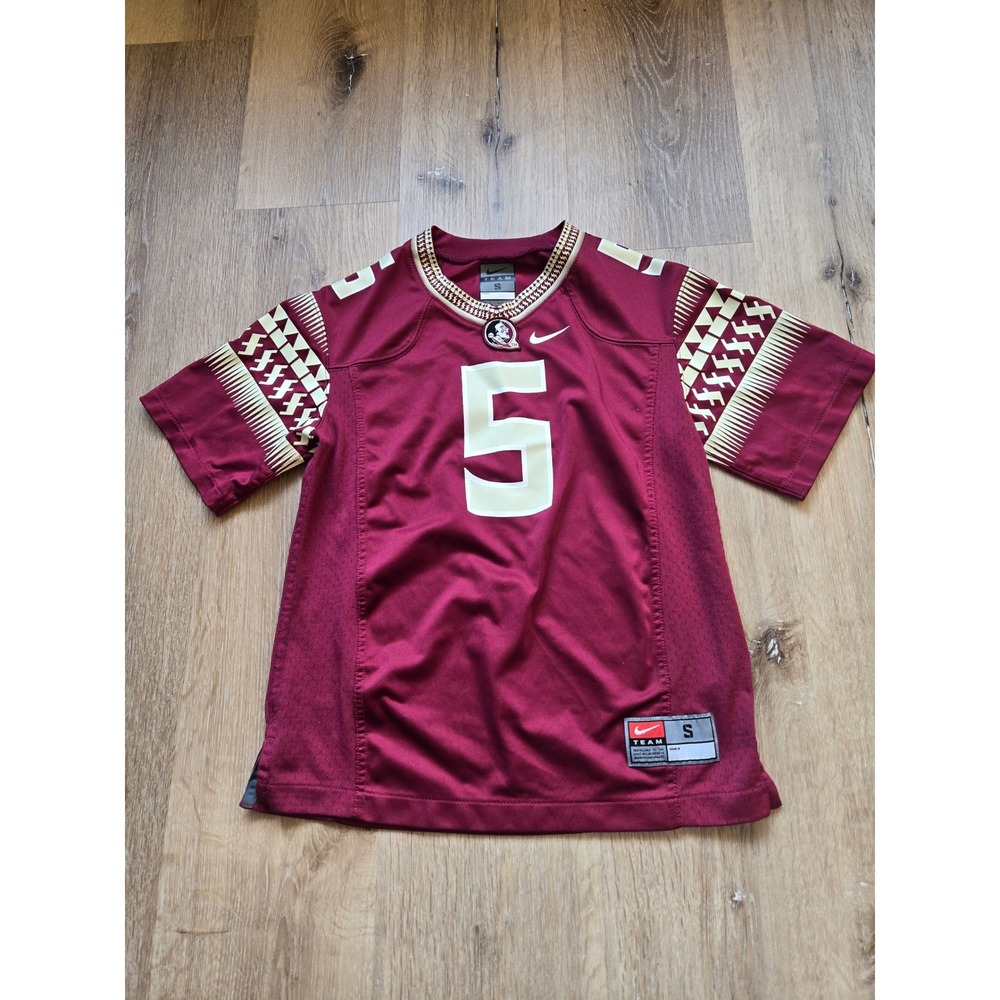 Nike Florida State Seminoles Youth Jersey Garnet FSU Football Shirt Size Small 5